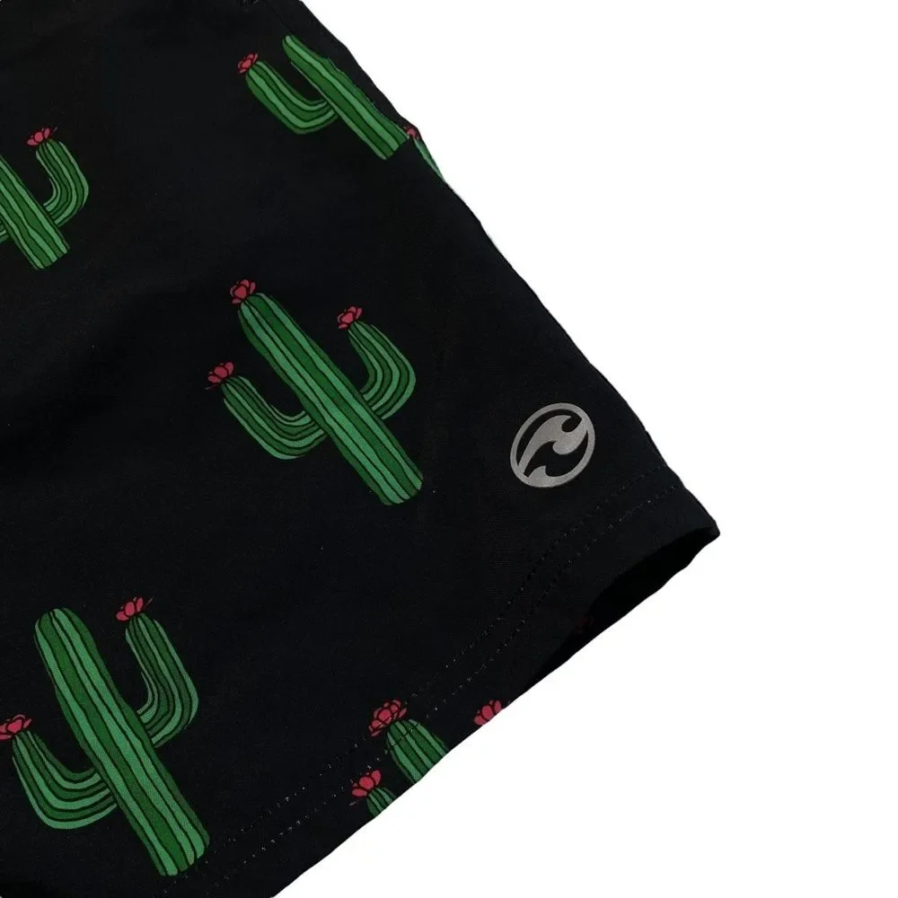 Ocean Current Volley Shorts Cactus Cacti  Swim Shorts Mesh Lined Stretch Sz XXL